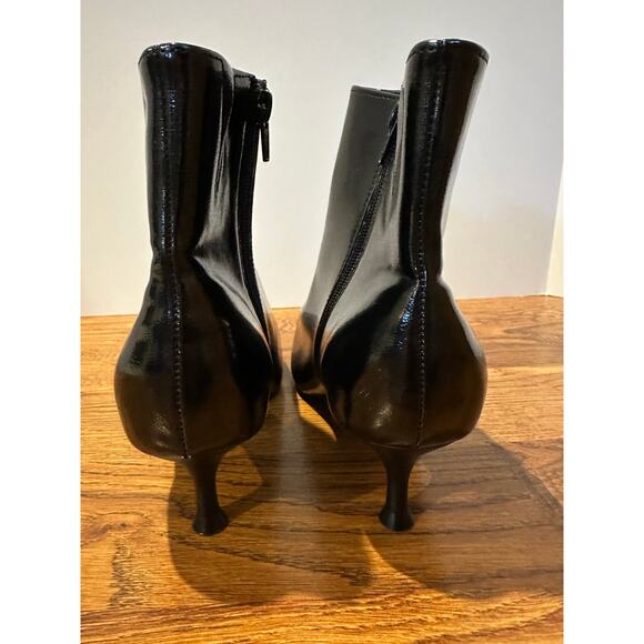 Rachel Zoe Women's Faux Leather Kitten Heel Ankle Boots Black Size 8.5 NWOB - Picture 5 of 10